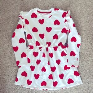 Cat & Jack white heart dress. Size 7/8
